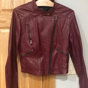 Red leather jacket